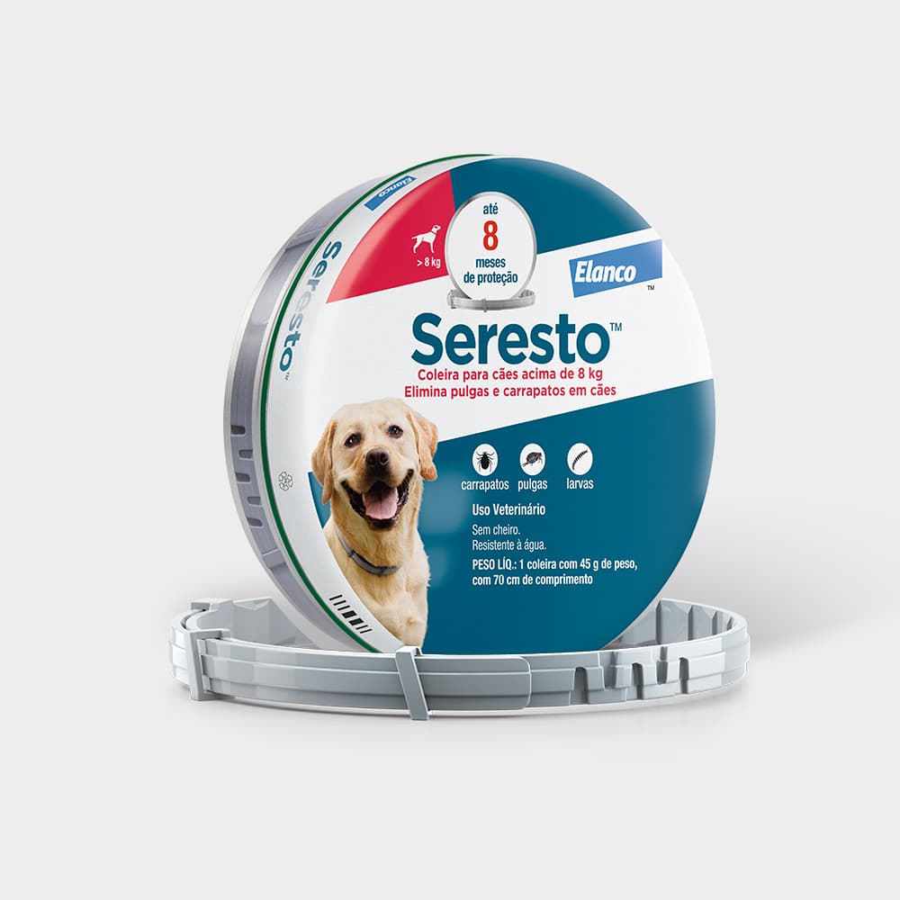 Coleira Seresto Antipulgas E Carrapatos Cães Acima De 8kg