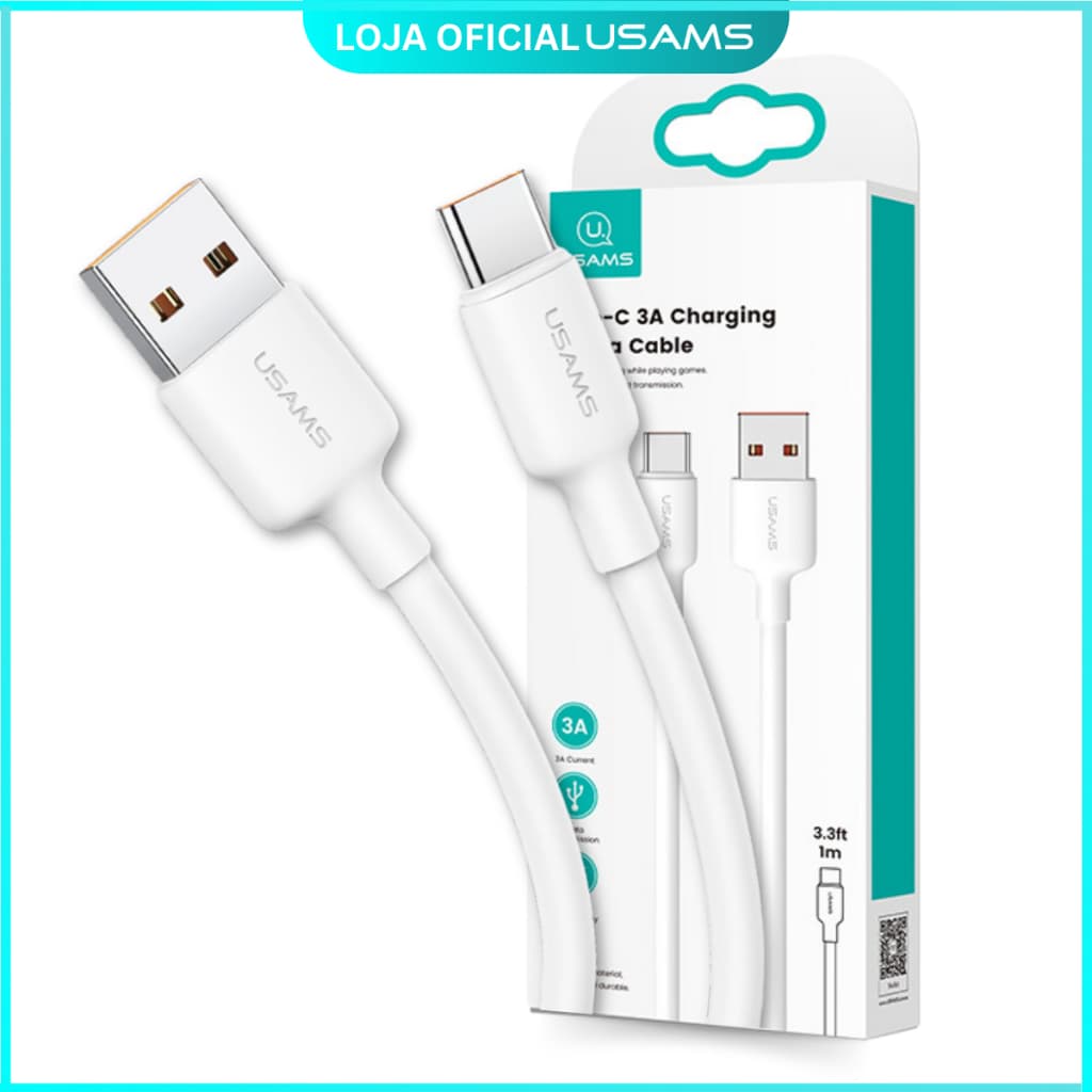 Cabo USB Tipo-C Rápido 3A  50cm – Compatível com Celulares Android iphone e Acessórios Tipo C