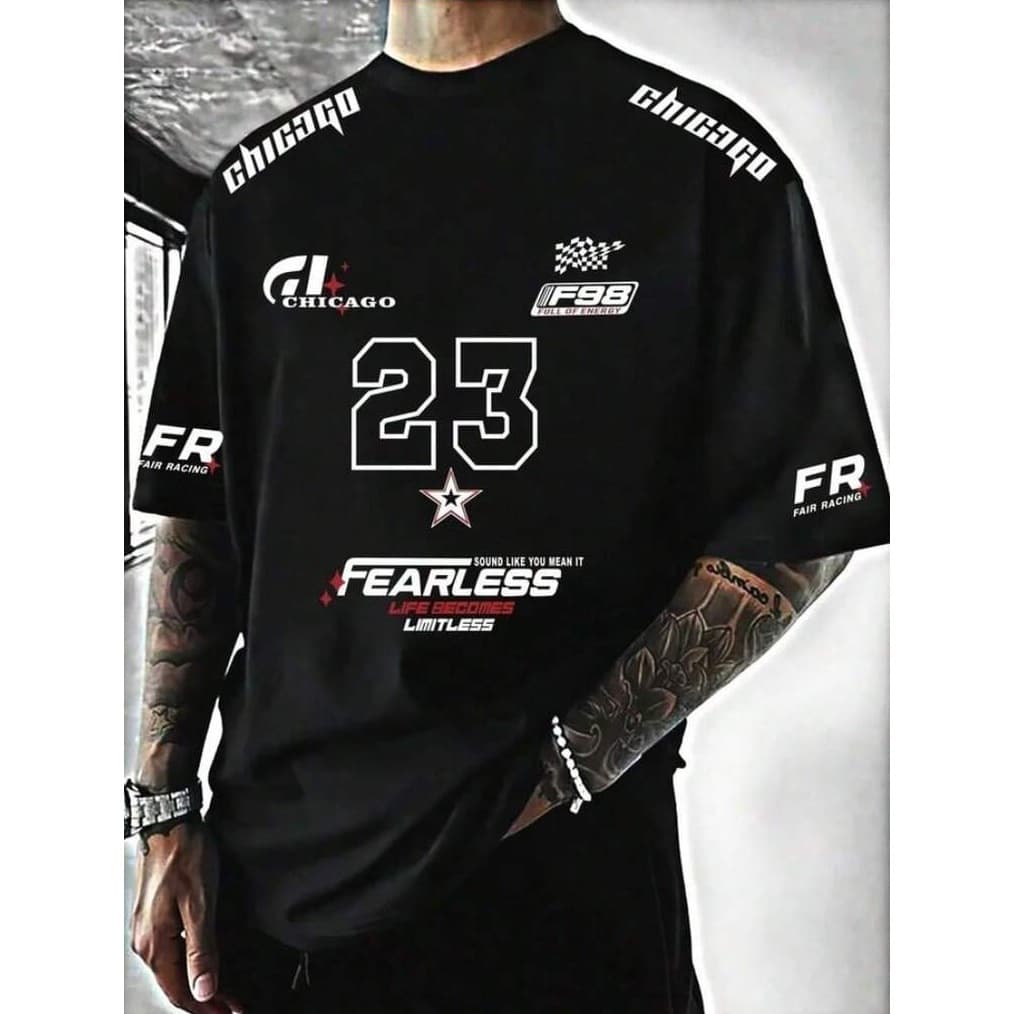 Camiseta Chicago 23 fair Racing Corrida Algodão Lançamento
