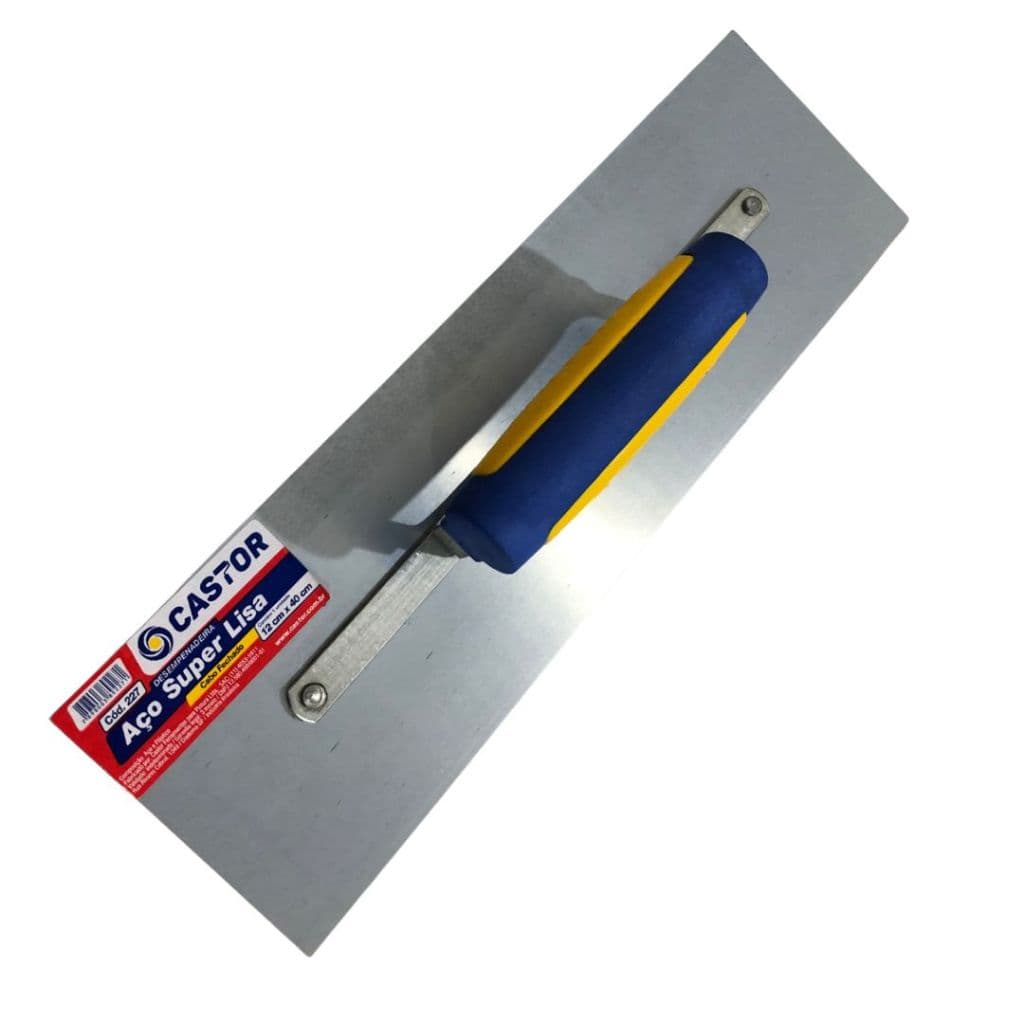 Desempenadeira De Aço Lisa 12x40 Cabo Em Plastico - Castor