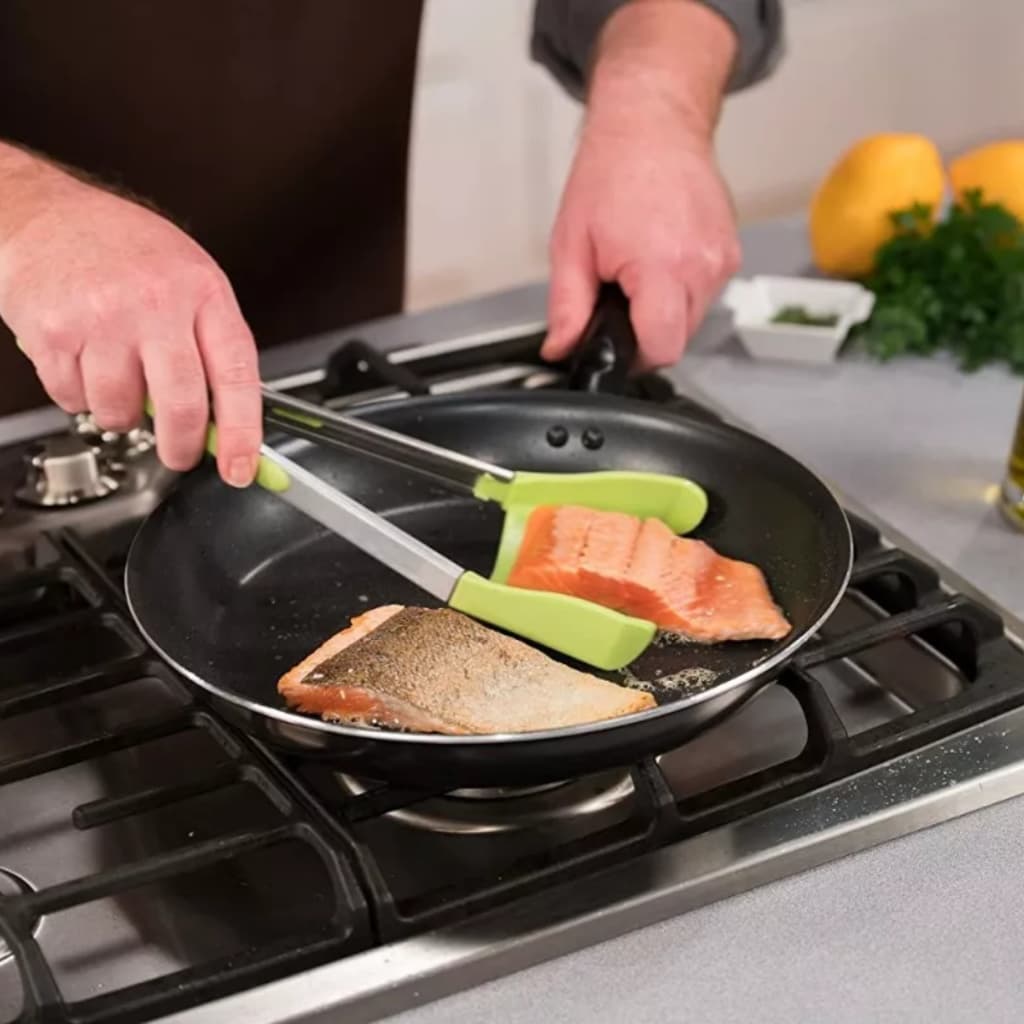Kit para Atacado com 10 jogos de 2 pegador espátula de silicone salada churrasco cozinha