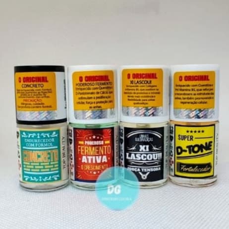 Kit com 4 Bases - Concreto + Fermento + Xi Lascou + D-Tone Sos Unhas Top Beauty