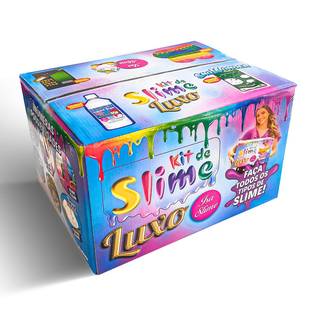 Super Kit Slime Luxo  Faça Slime com Colas Coloridas e Brilho