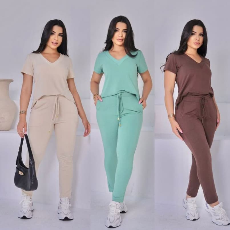 Conjuto Moletinho confortavel Calça e Blusa