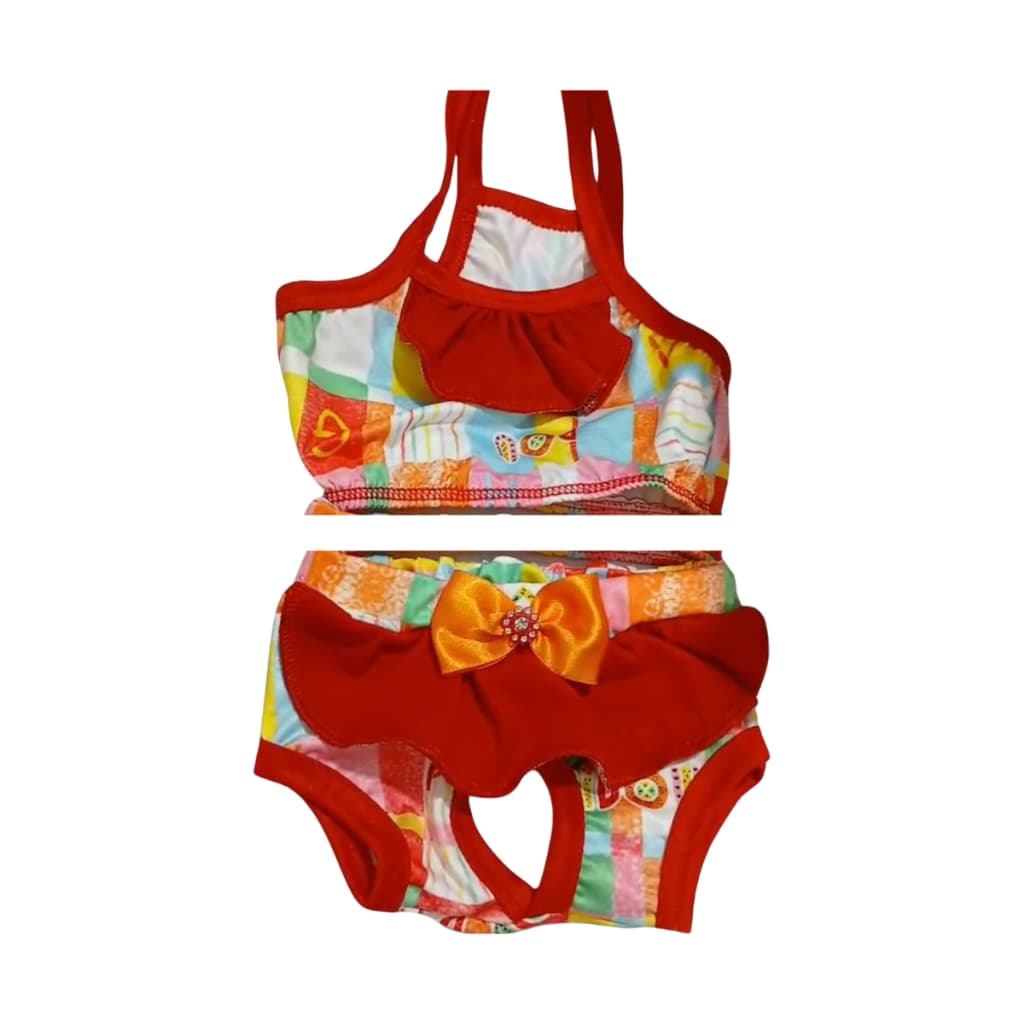 Biquíni pet, Moda praia pet, Roupa de banho pet -Biquíni cachorro Roupa de verão pet.