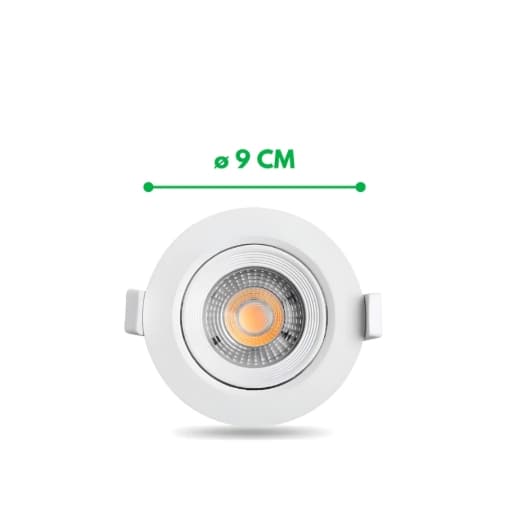 Kit 10 Spots LED Embutir 7W Quadrado Redondo 3000K 6500K Branco Quente Frio Bivolt