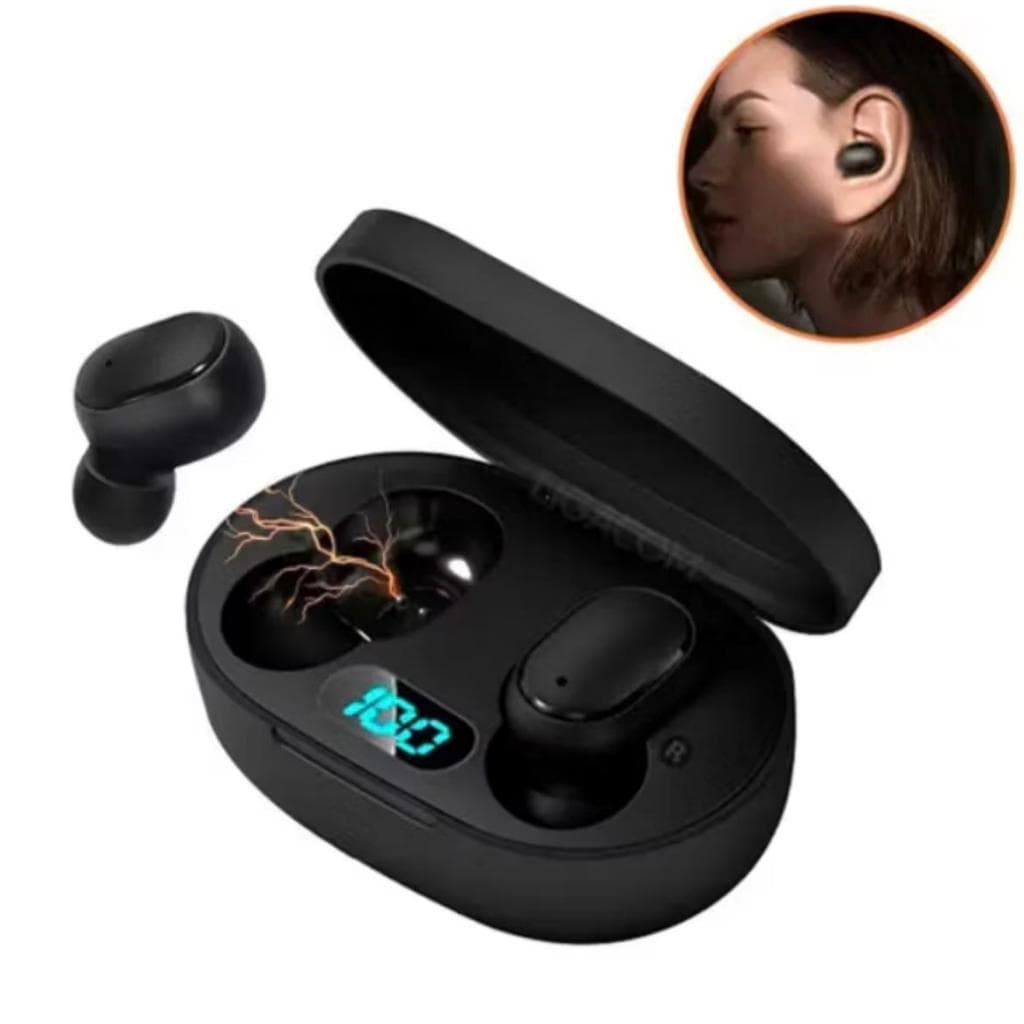 Fone De Ouvido Bluetooth 5.0 Com Tela Sem Fio Recarregável Portátil Led
