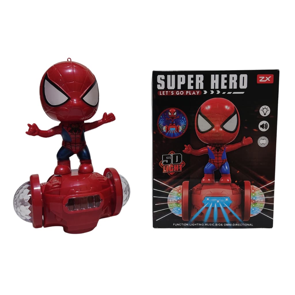 Boneco Homem Aranha RoBô Dançarino Musical Luz de Led