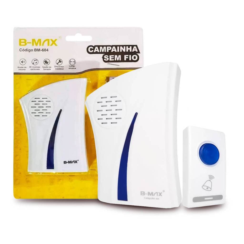 Campainha De Casa Sem Fio 36 Músicas Campainha Sem Fio Locais Externos e Internos Campainha Residencial Pilha AA Longo a