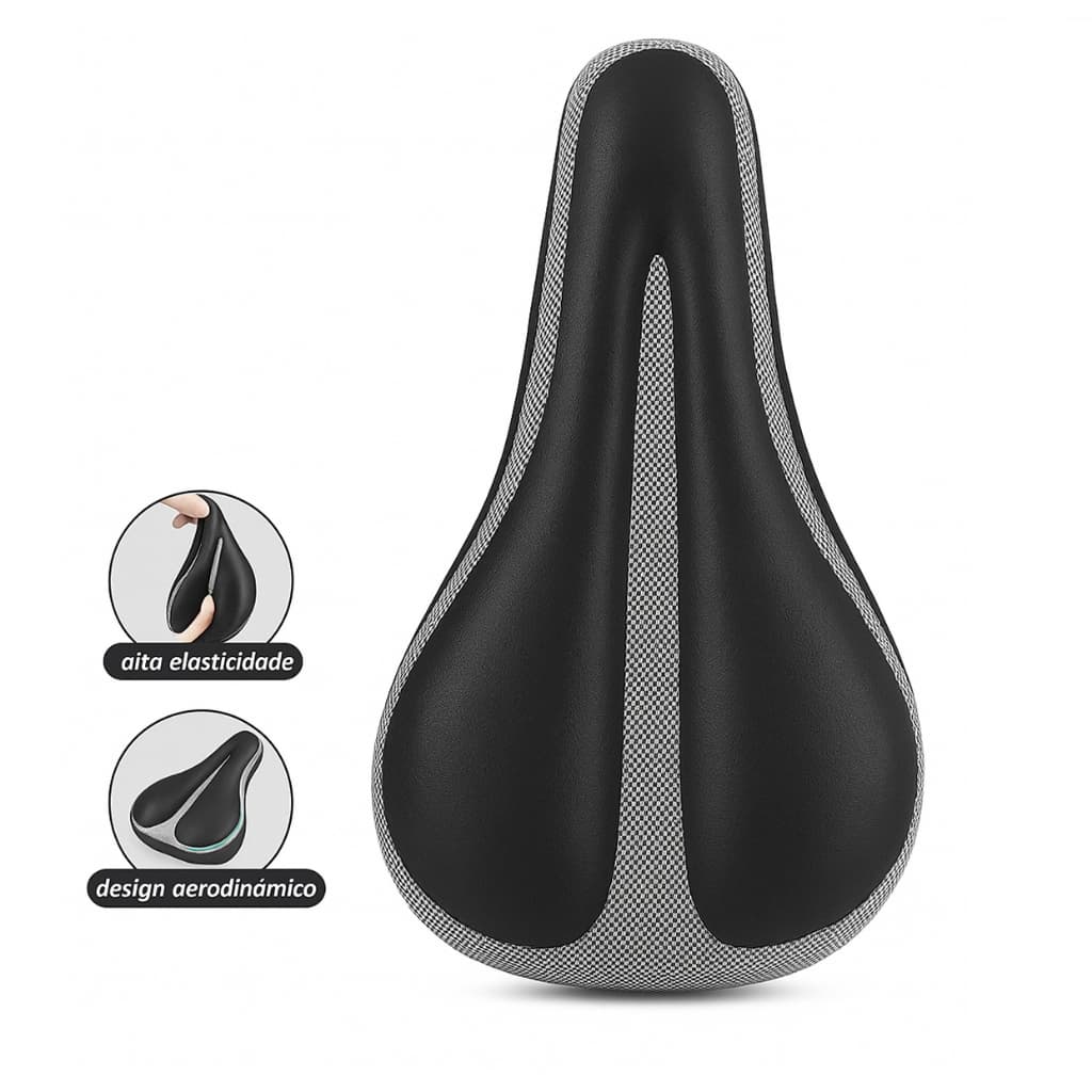 Capa De Banco Selim Bike Gel Silicone Confortável Respirável Com Ajuste Bicicleta