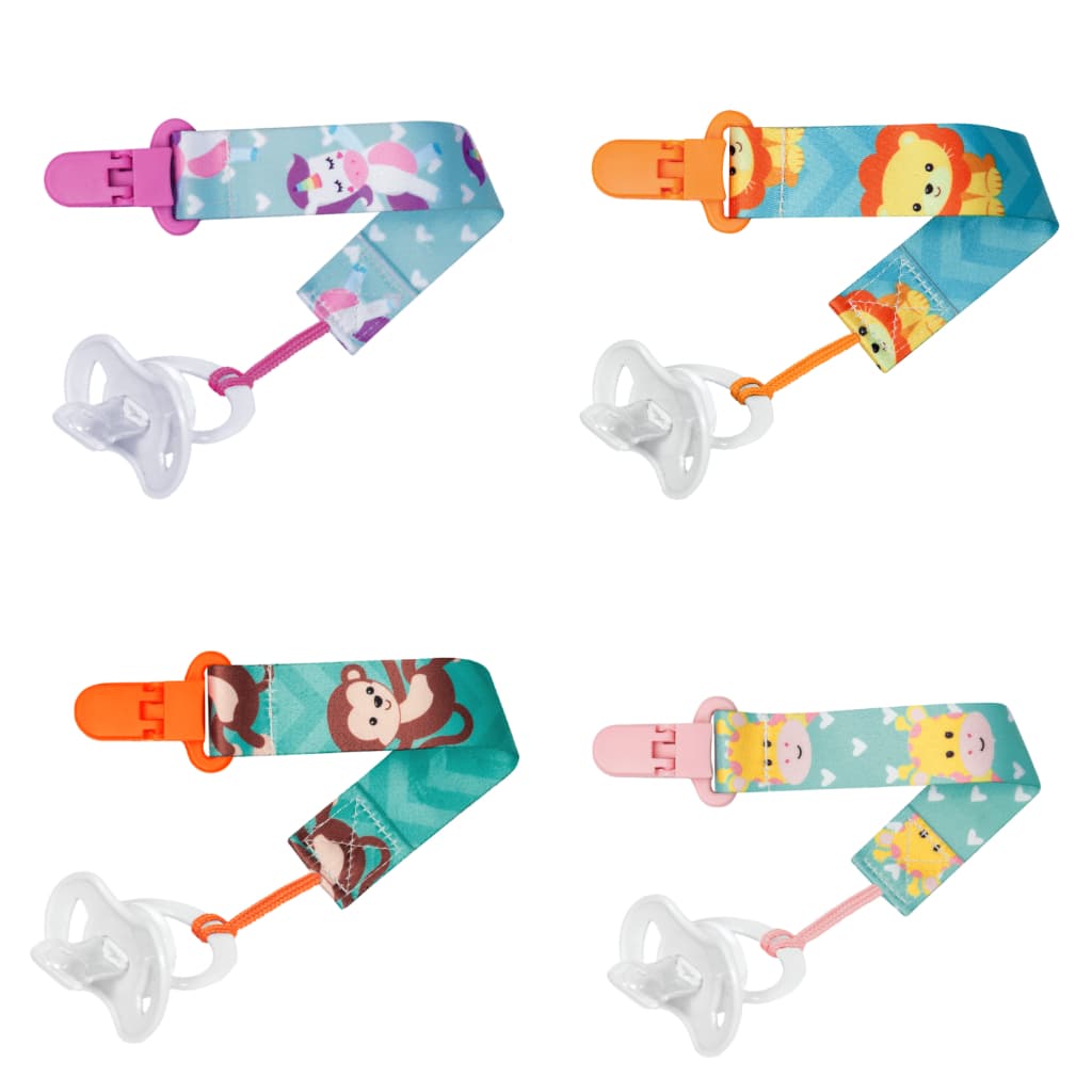 Prendedor de Chupeta com Cordão e Clipe Animal Fun Buba +3m