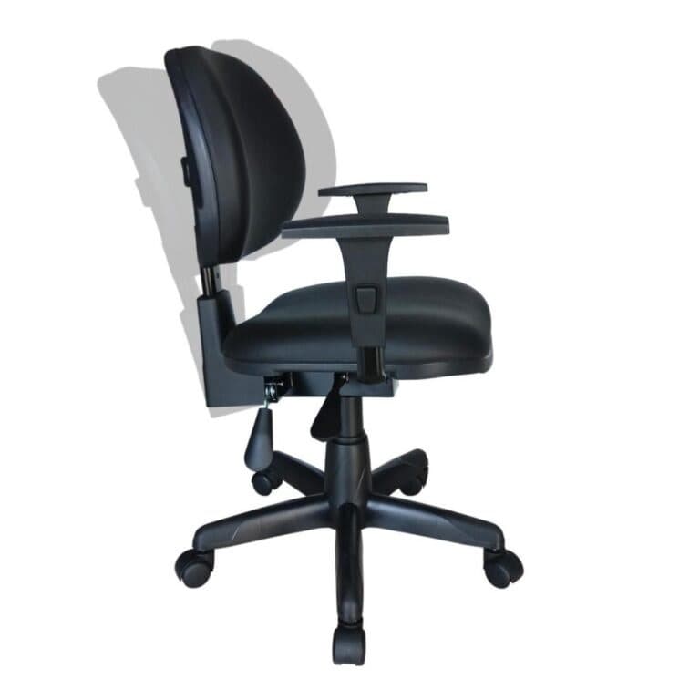 Cadeira de Escritório Ergonômica Back System Lisa com Braços reguláveis Cor Preta