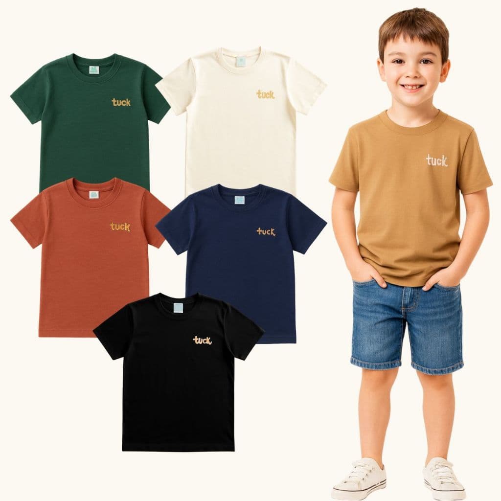 Kit 3 Camiseta Básica Lisa Infantil Menino Algodão Decote Redondo Manga Curta