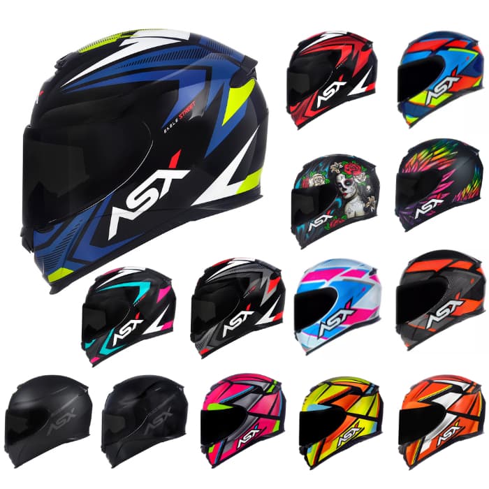 Capacete Para Moto Masculino Feminino Asx Eagle Diversos Gráficos