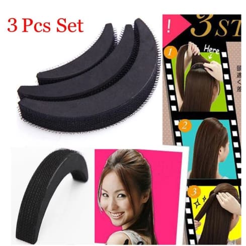 SUBEI 3 pcs Almofada De Aumento Do Volume Cabelo Alta Qualidade Para Garotas De Esponja Fofa Puff Sponge Clipes