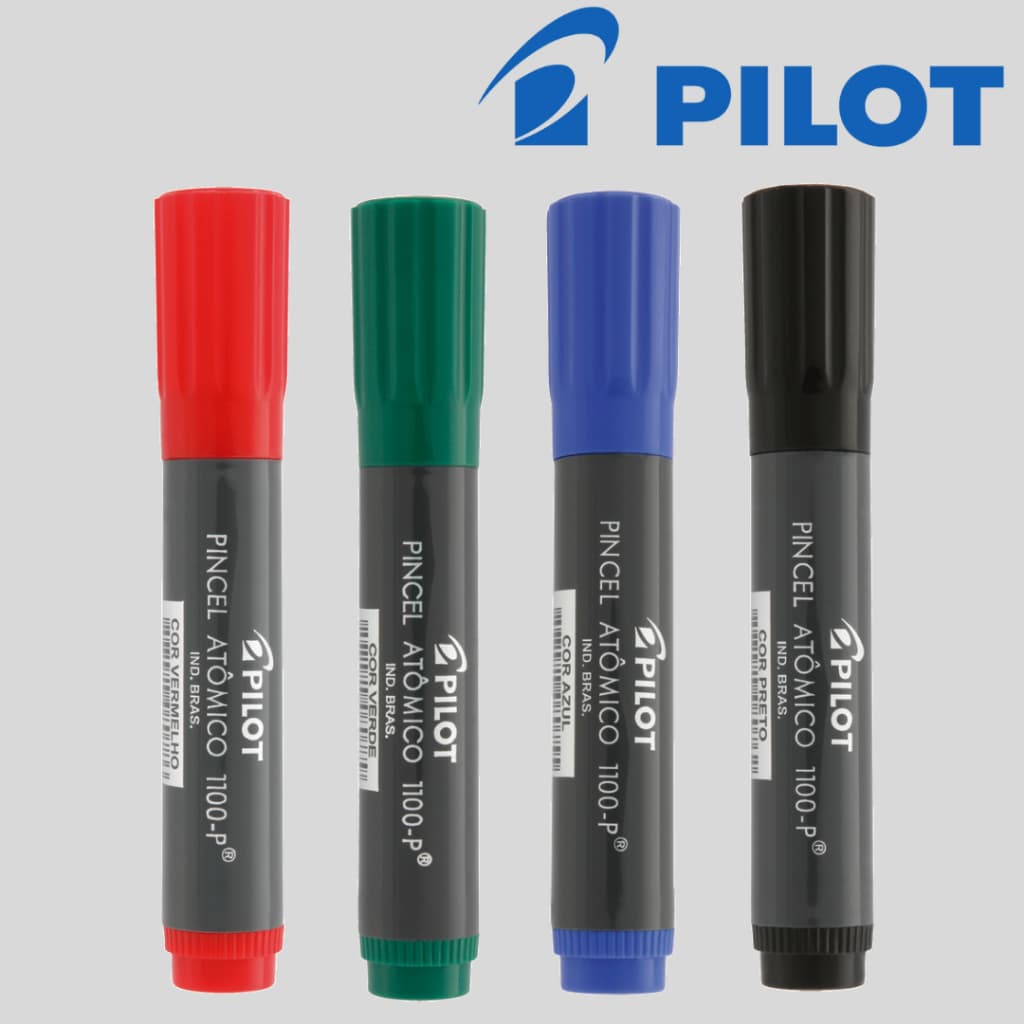 Pilot Pincel Atômico Permanente Azul Preto Verde Vermelho 1100-P