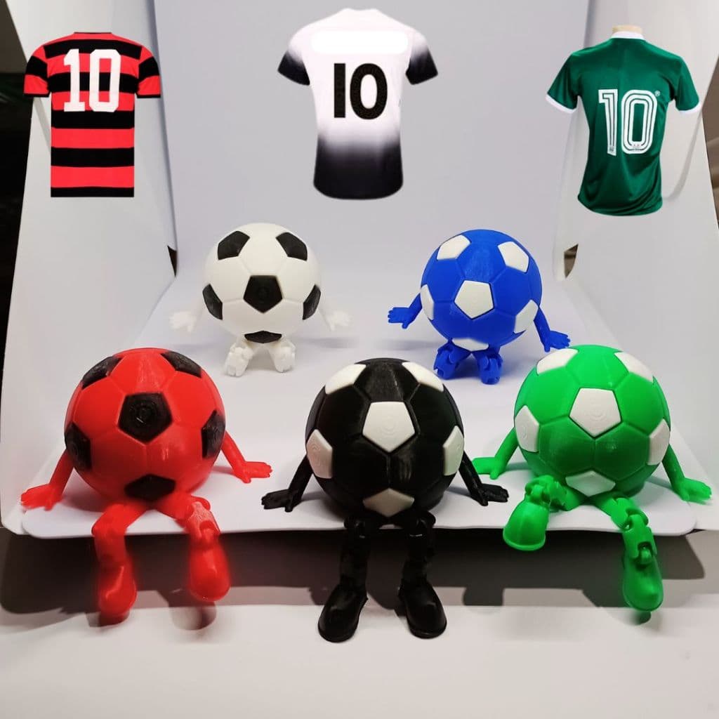Bolas de Futebol Articuladas em 3d – Tema Times de Futebol  Enfeite Decorativo  Várias Cores