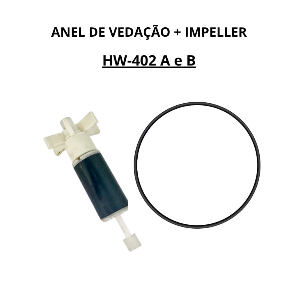 KIT Impeller e Anel de vedação para filtro canister HW-702 A e B - Peça p/ Reposição