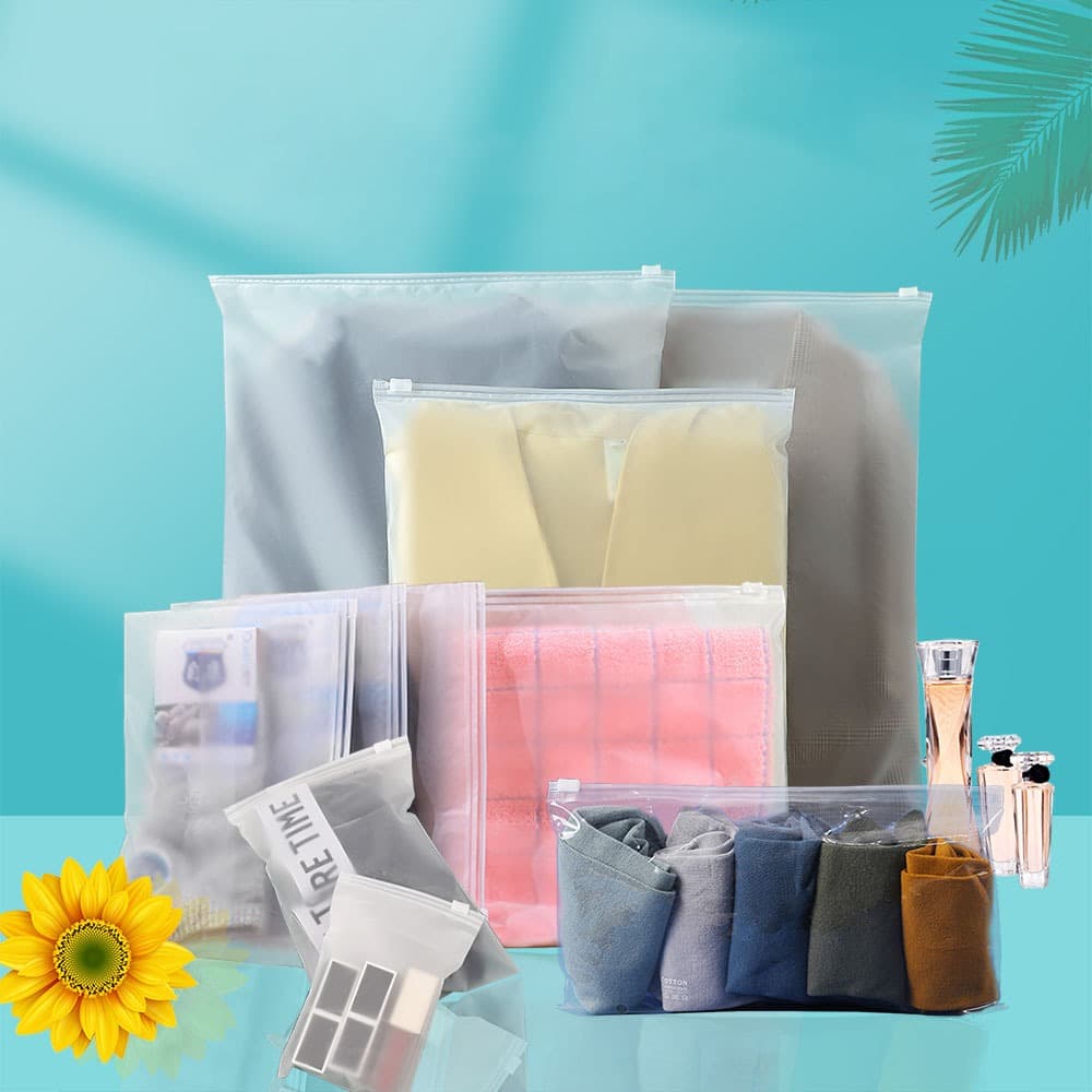 Kit 20 Saco com Zíper Vedante p/ Alimentos Armazenamento à Vácuo Caseiro Impermeável Guardar Comidas e Lanches
