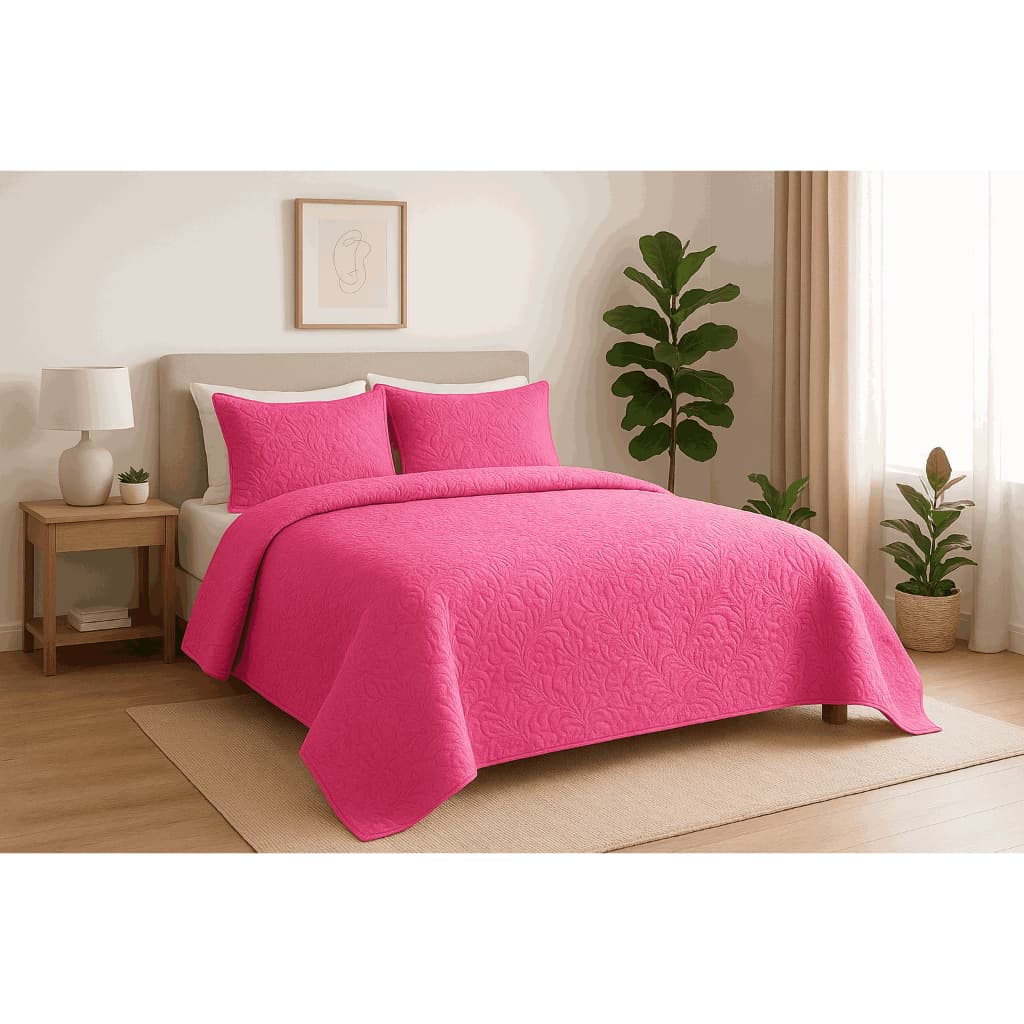 Cobre Leito Matelado 3 Peças Queen Ultrassônico Colcha Mônaco 100% Poliéster