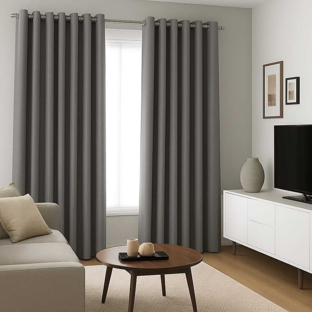 Cortina Blackout Para Quarto/Sala /Cozinha PVC Corta Luz 100% Ilhós Cromado P/Varão Simples 2,80 Largura X 1,80 Altura!!
