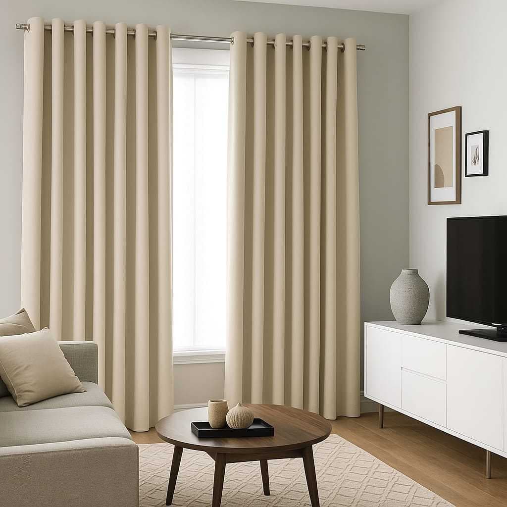 Cortina Blackout Para Quarto/Sala /Cozinha PVC Corta Luz 100% Ilhós Cromado P/Varão Simples 2,80 Largura X 1,80 Altura !