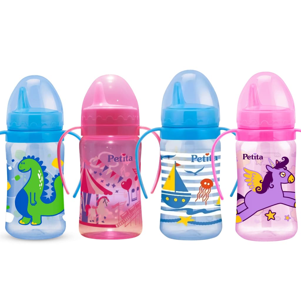 Copo Infantil C/ Válvula Redutora 270ml Treinamento Transição Bebê - Petita