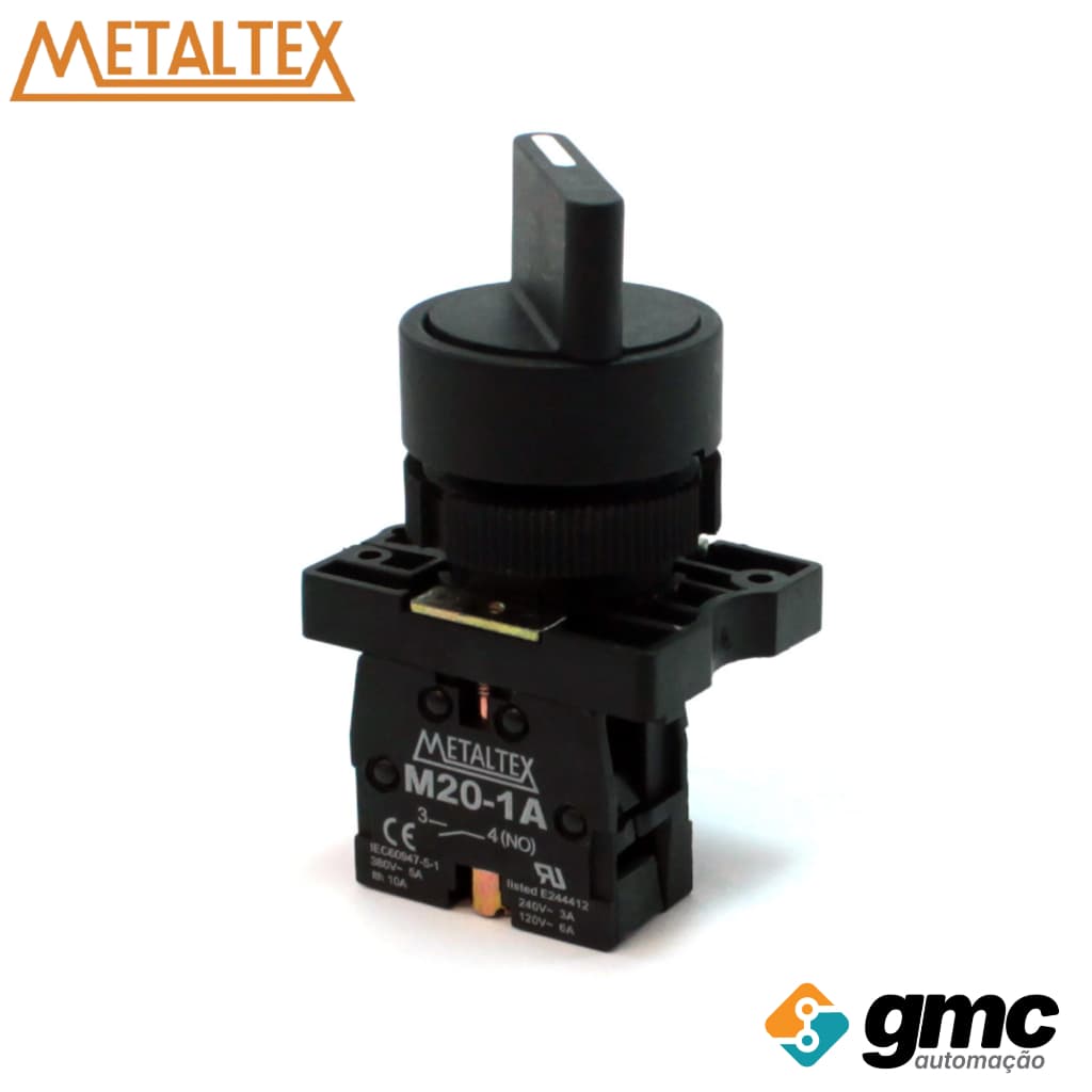 Chave P20scr2-b-1a Metaltex Comutadora 2p C/trava 1na¨
