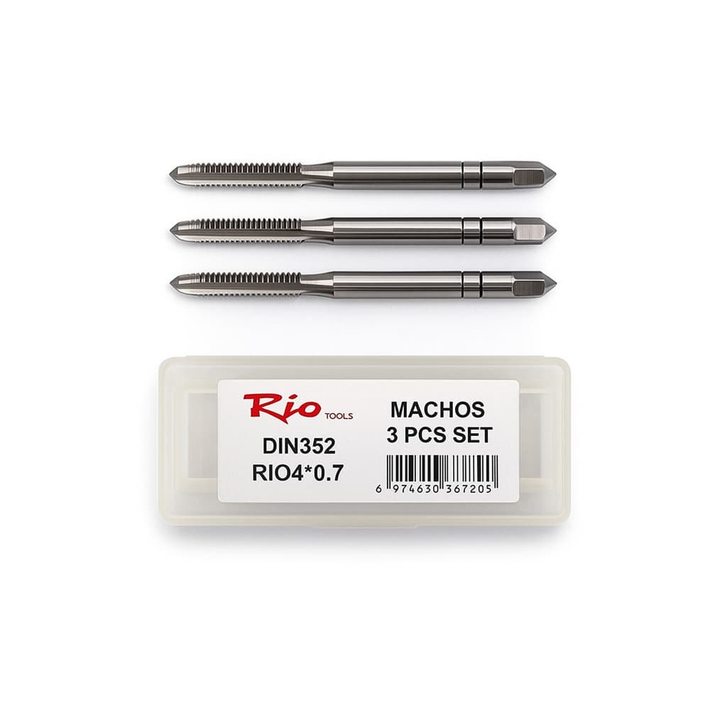 Jogo Machos Manuais DIN352 M4 x 0,7mm- RIO TOOLS