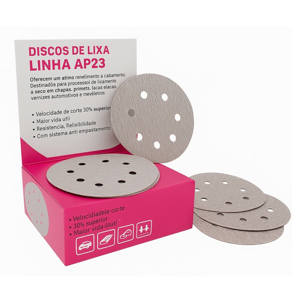Riken Disco De Lixa Roquite 6 C/ Furo Velcro Caixa C/50