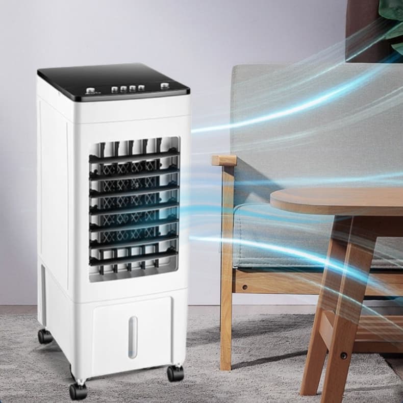 Climatizador Portátil Evaporativo – 3 Velocidades Ventilador Torre Duplo com Umidificador 9L