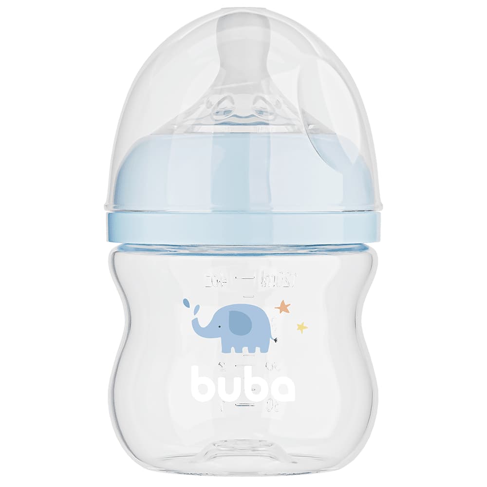 Mamadeira Easy Flow Elefante Azul 120ml - Buba