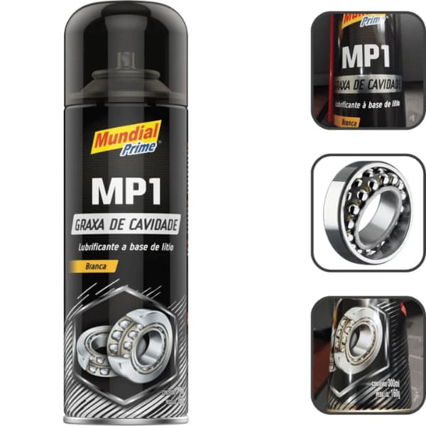 ⭐ [Graxa Spray] Branca 300ml Mundial Prime ROLAFUSO Lubrificação Forte
