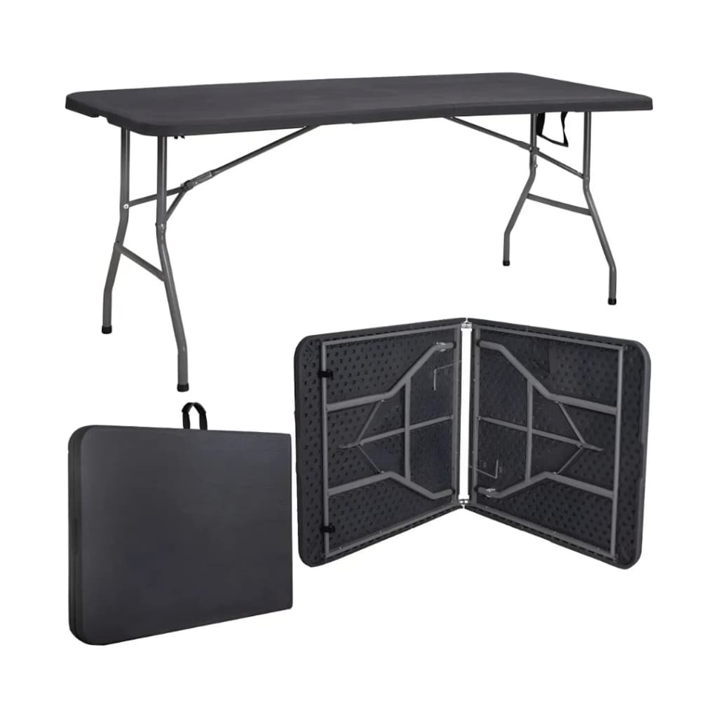 Mesa Dobrável Vira Maleta com Alça Portátil 1.80m Camping Pesca Jardim Área Externa Interna