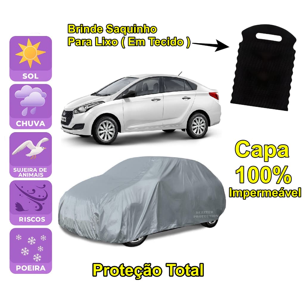 Capa Cobrir Carro Hyundai HB20 Sedan Impermeável Proteção Bezzter