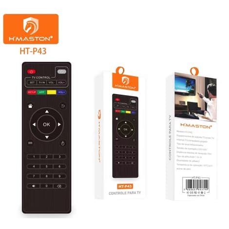 CONTROLE REMOTO TV BOX H'MASTON HT-P43/LELONG LE-7490-1