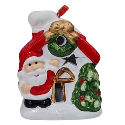 Mini Casinha Papai Noel Iluminada 7cm
