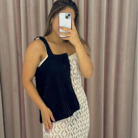 Bolsa de Praia Grande Piscina Tricot Grande Espaçosa Elegante Casual