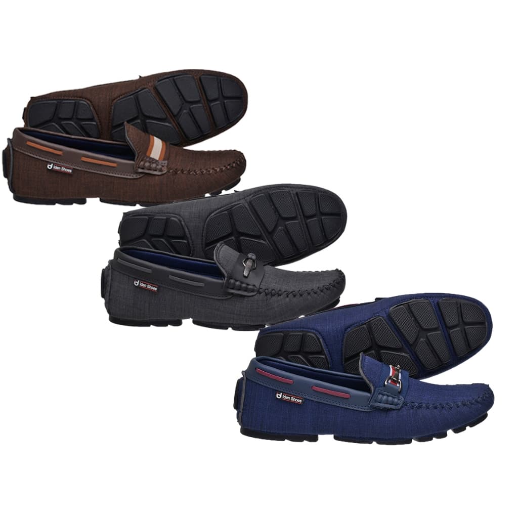 Kit 3 Pares Mocassim Masculino - REF - GEN-AZ-PR-MA