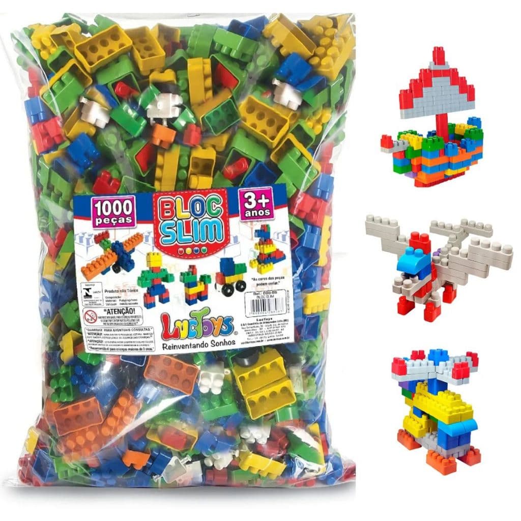 Blocos De Montar 1000 Peças Brinquedo Infantil Didatico Pedagogico