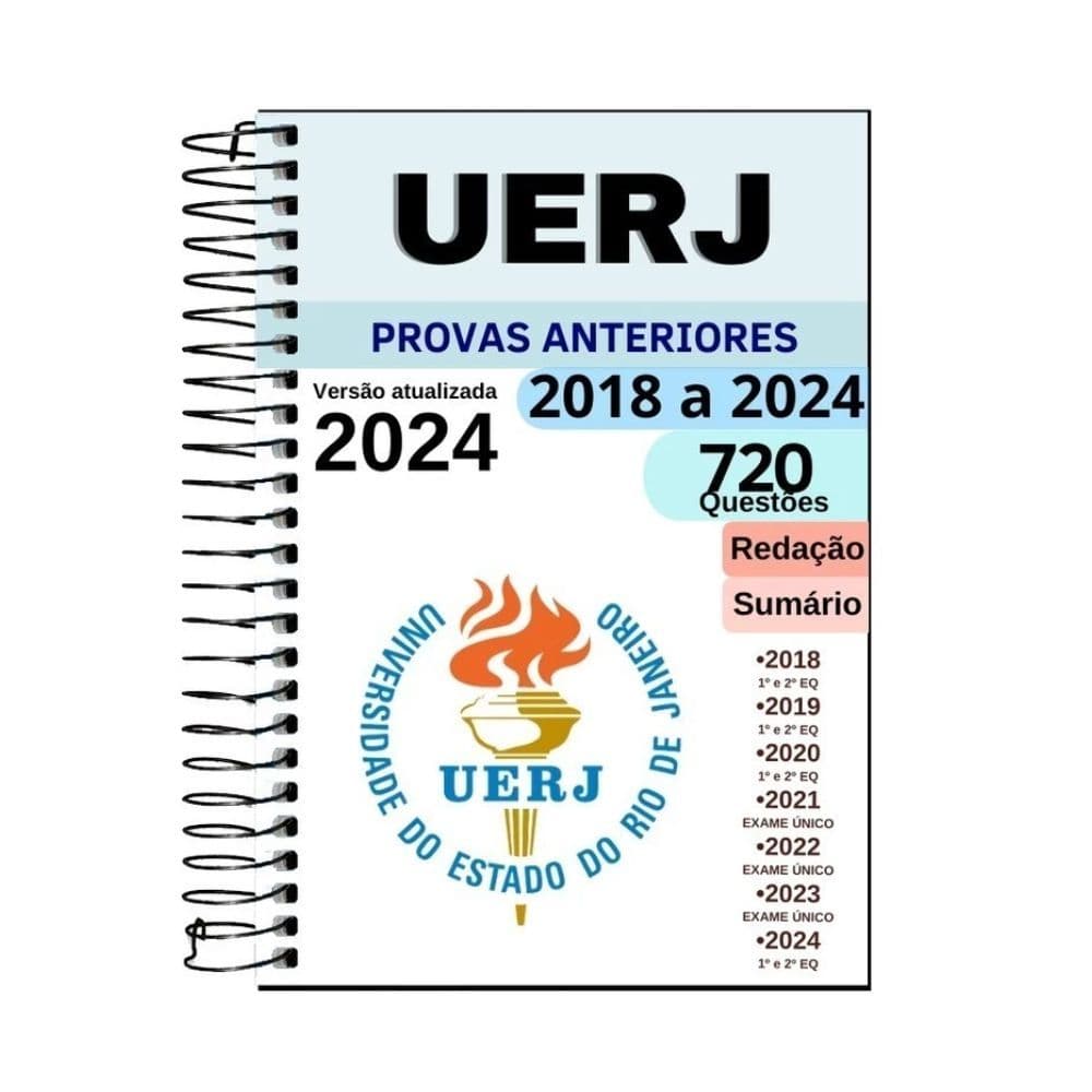 UERJ 2024 Apostila de Provas Anteriores Questões 2018 a 2023 e Gabarito