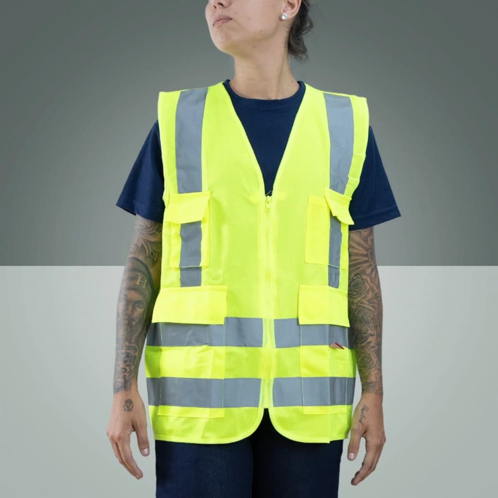 COLETE REFLETIVO VERDE 4 BOLSOS “GG” – WORKER Envio Imediato