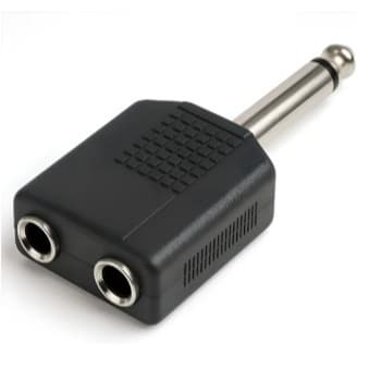 Plug Adaptador Duplicador 2 P10 Femea x P10 Macho 1,3 ou 5 Unidades Mxt Mono