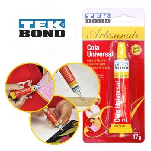 Cola Universal Tekbond 17g | Adesivo Multiuso para Artesanato, EVA, Papel, Plástico e Pequenos Reparos