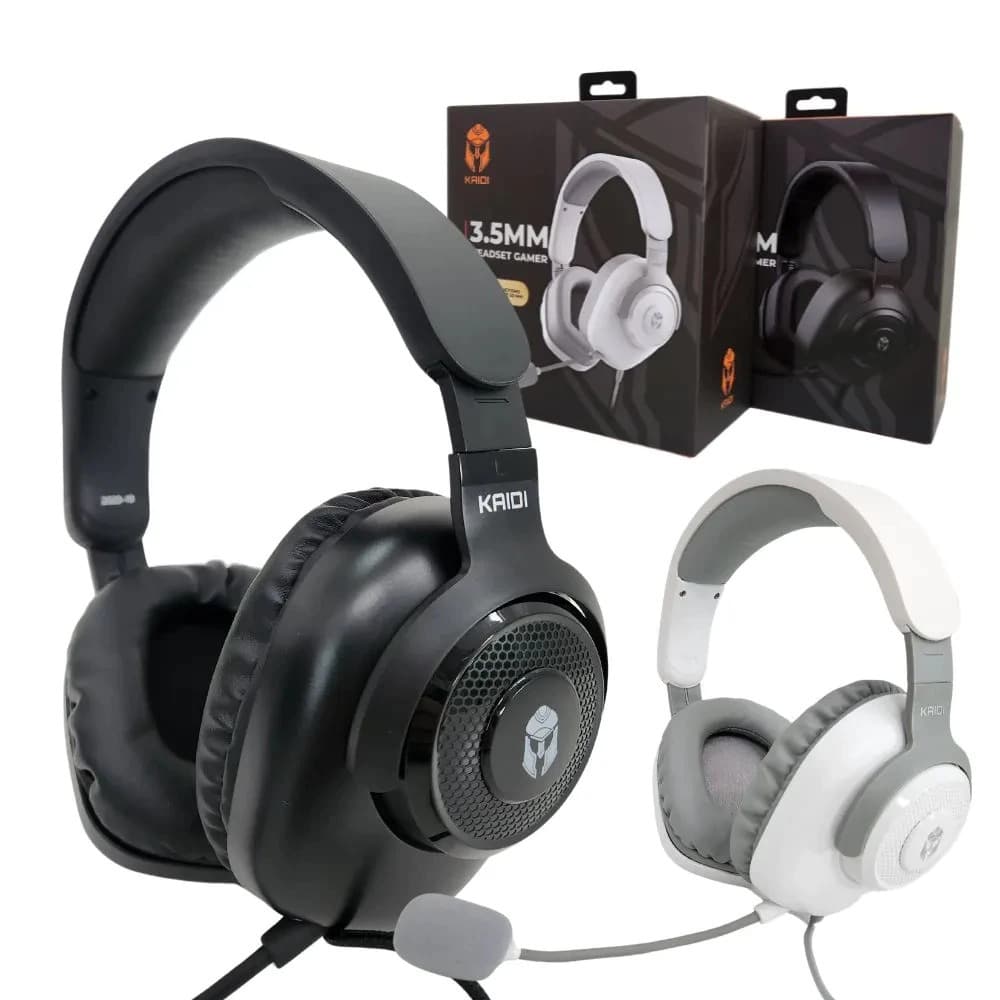 Fone Gamer Kaidi KD-G31 - Headset Gamer com Microfone 3.5mm, Isolamento Acústico & Design Ergonômico