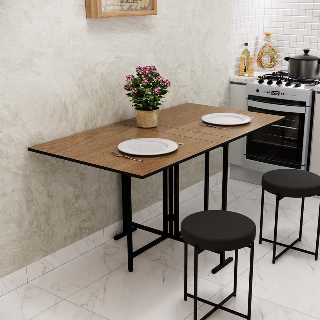 Mesa Dobrável 6 Lugares Multiuso Compacta Mesa Articulada de Jantar Dobravel