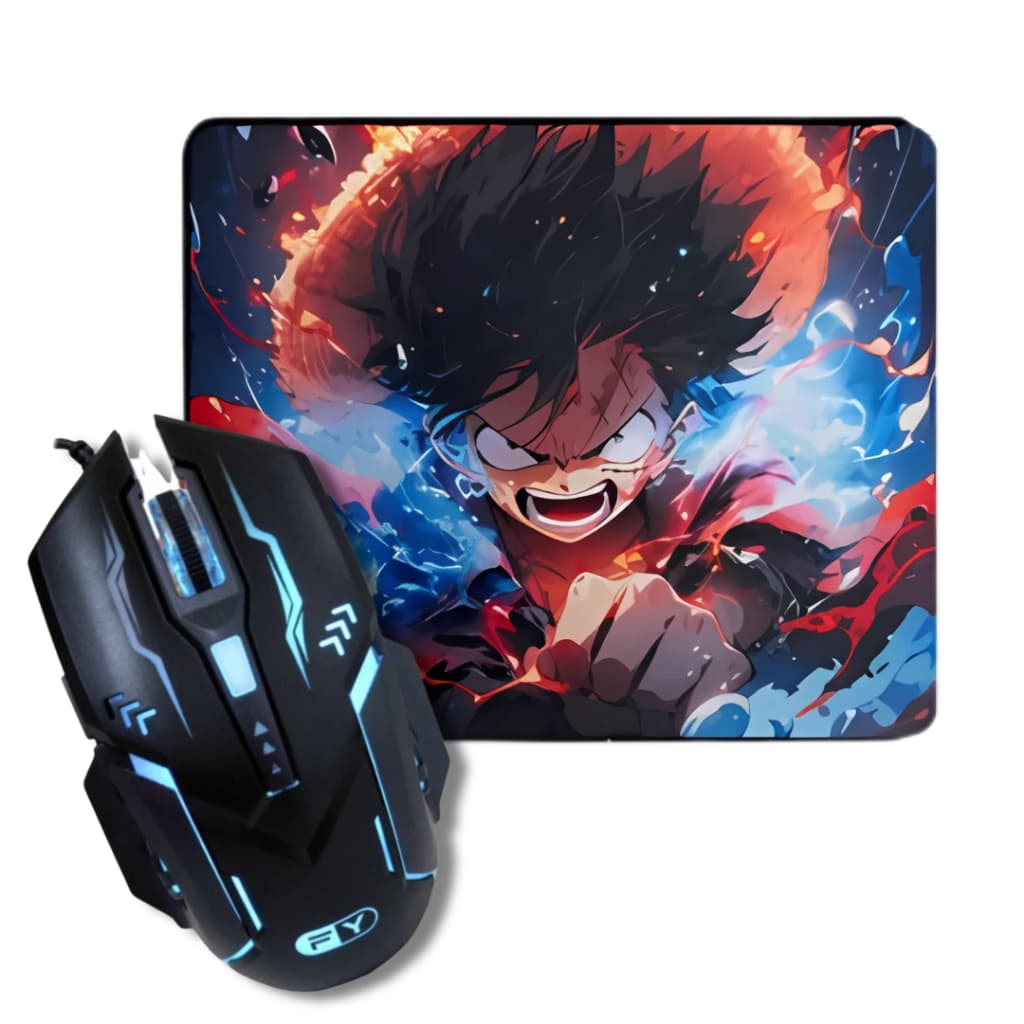 Kit Mouse Gamer Para Jogo 3.200 dpi Óptico com Led Rgb Usb + Mouse pad Gamer Estampado