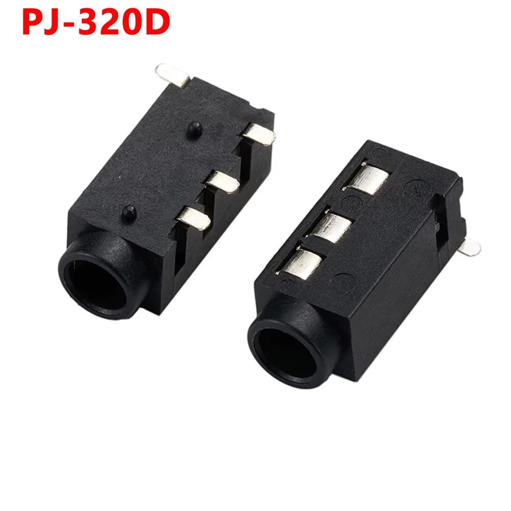10x Conector Fêmea P2 Pj-320d 4 Pinos Smj