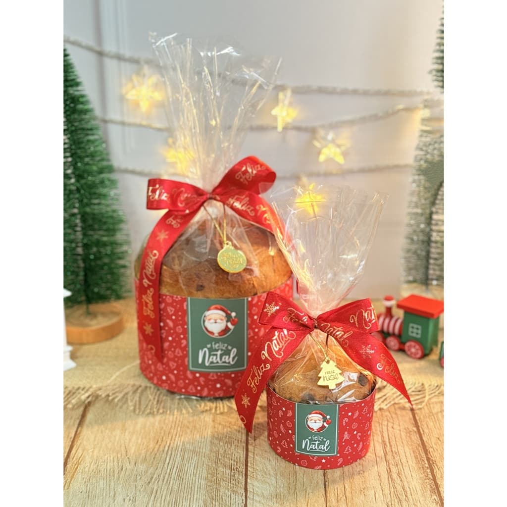 10/50 Cintas Para Panetone Chocotone 500g 100g Natal Decorada Presente