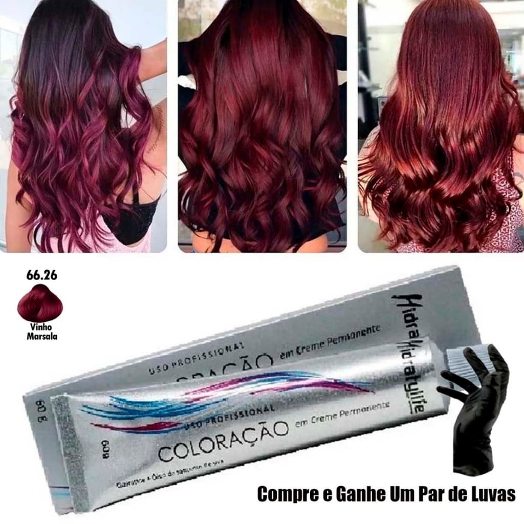 Tinta Coloração Vinho Marsala Nº 66.26 Mairibel 60g